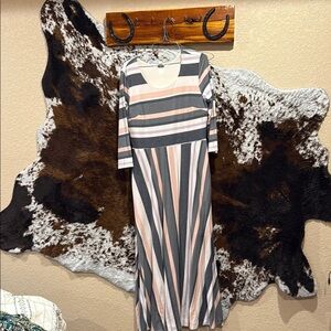 Zara Blue and White Square Neck Sundress